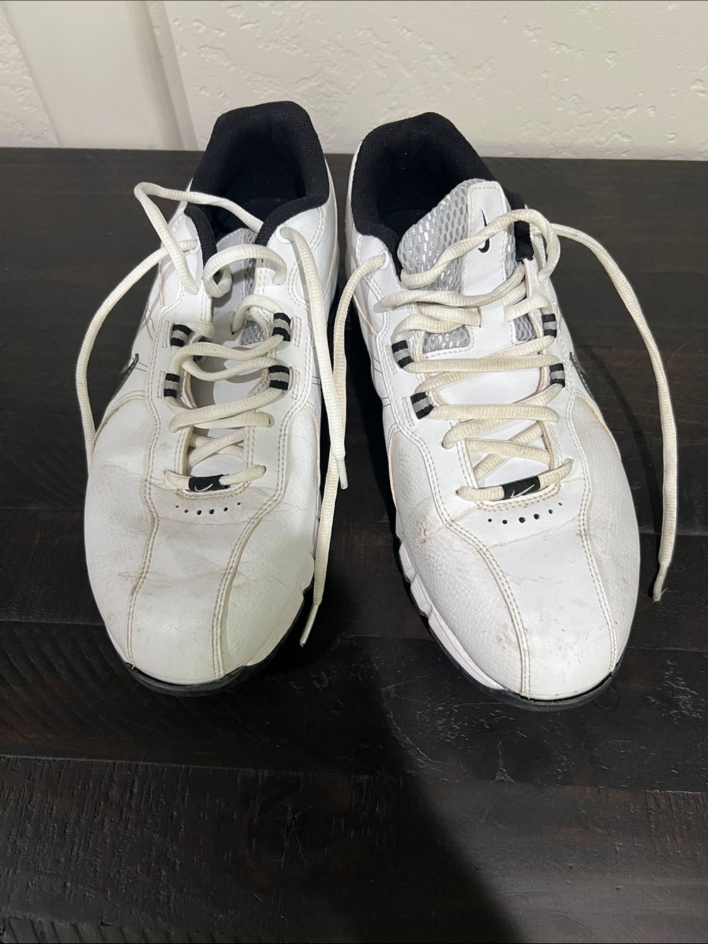 Nike White and Black Men's Golf Sneakers